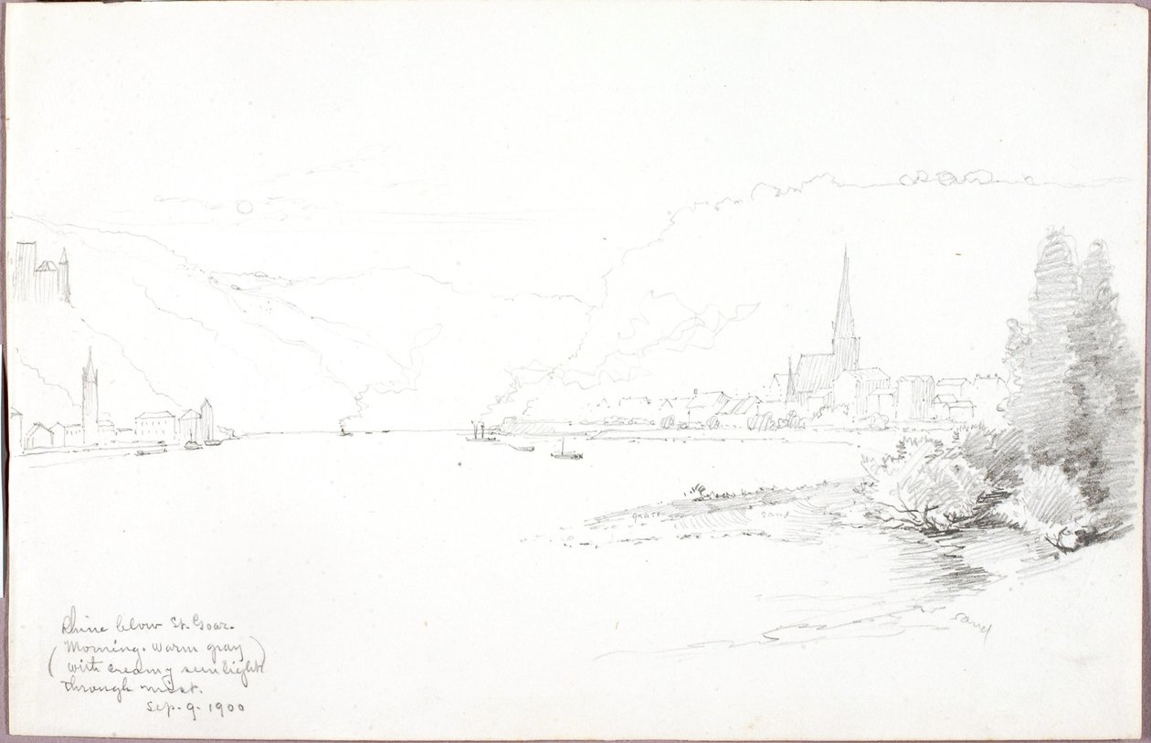 Rhinen under St. Goar af George Elbert Burr