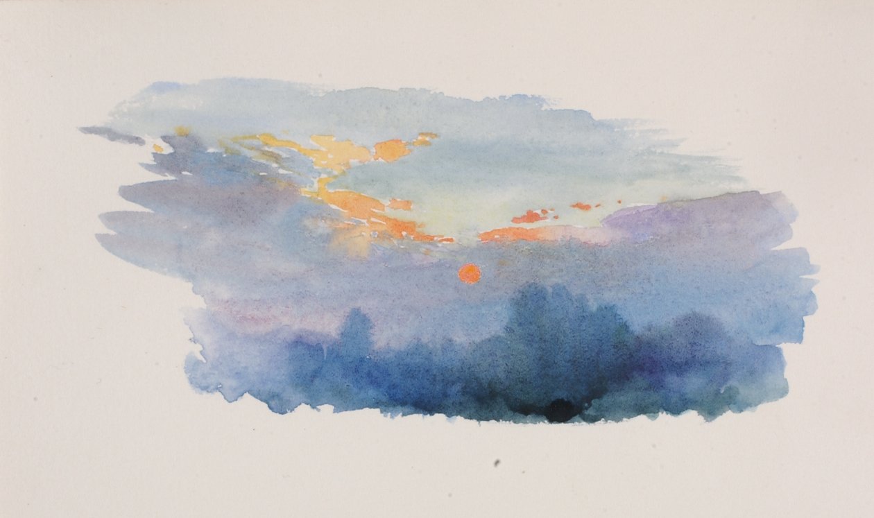 Solnedgang, Oxford, 1899. af George Elbert Burr