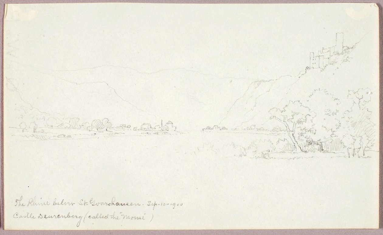 Rhinen nedenfor St. Goarshausen af George Elbert Burr