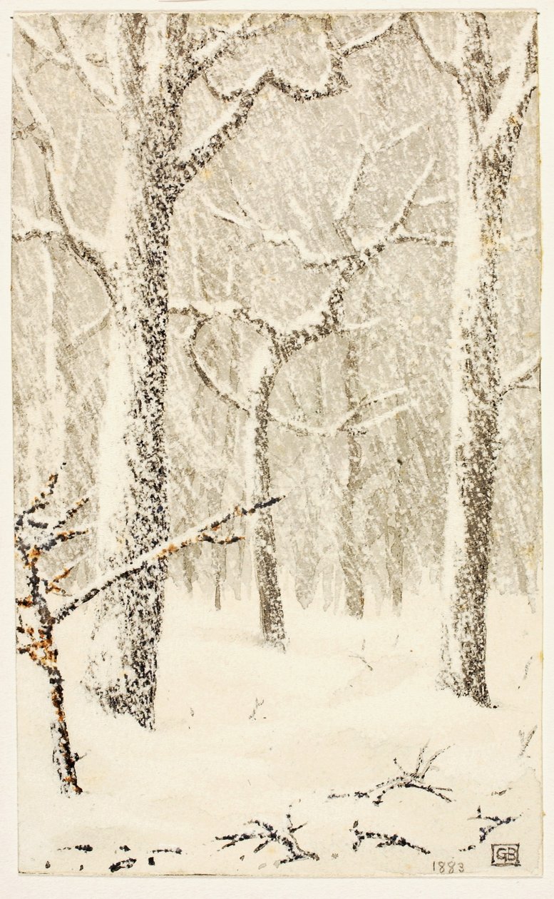 Uden titel (Træer i sne) af George Elbert Burr