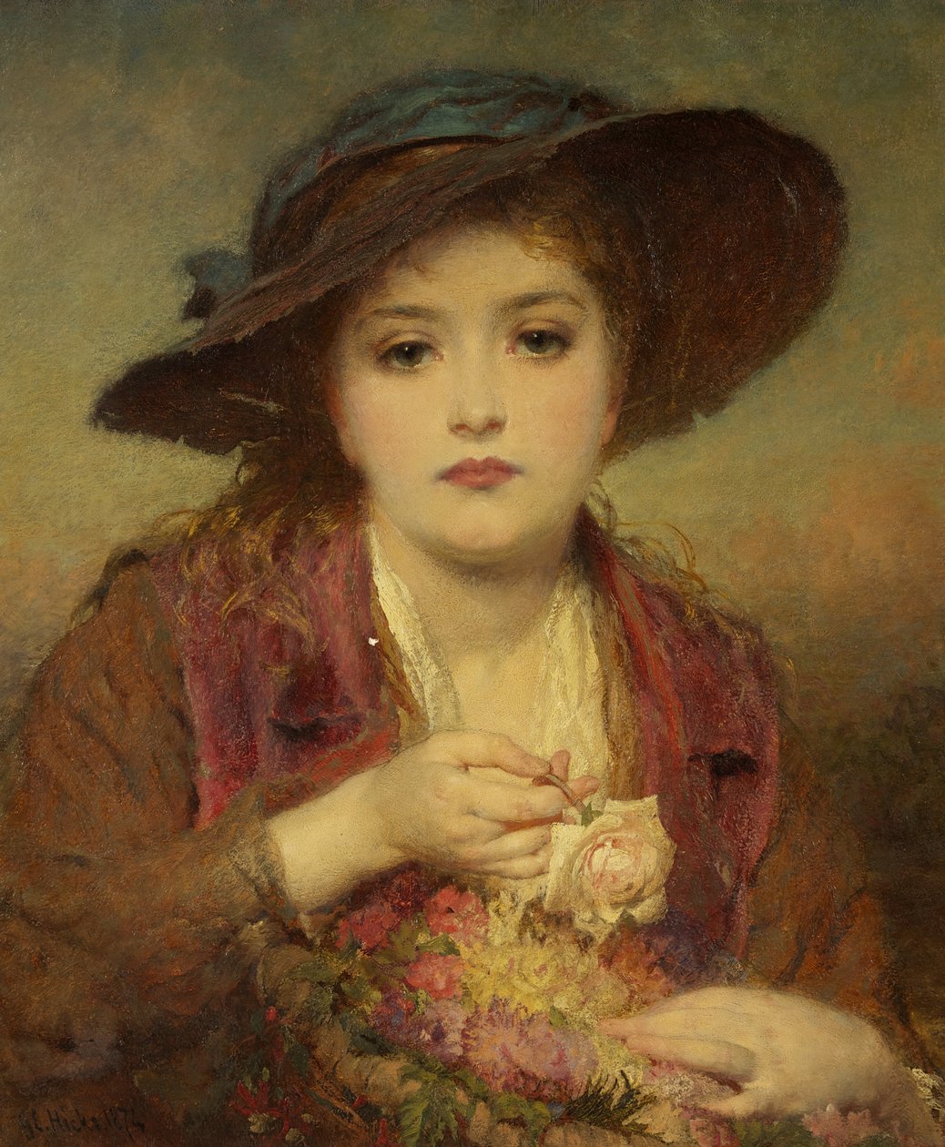 Blomsterpigen af George Elgar Hicks