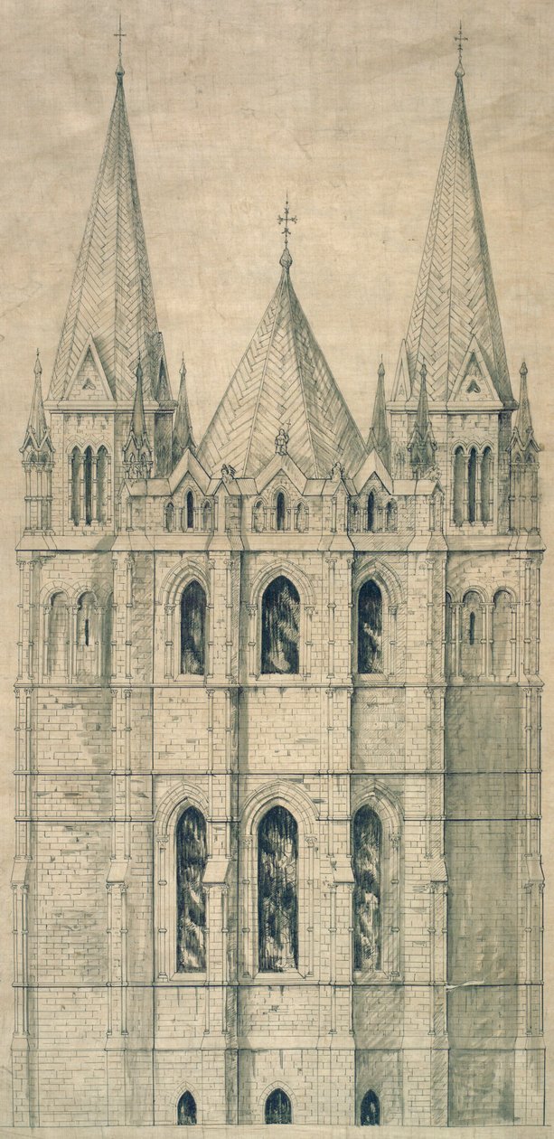 Højde, ca. 1860 (papir) af George Gilbert Scott