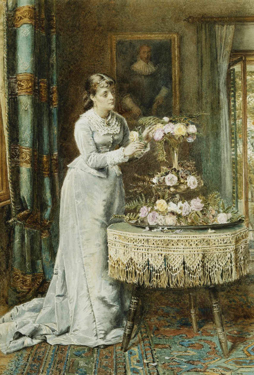 Blomsterarrangement, 1878 af George Goodwin Kilburne