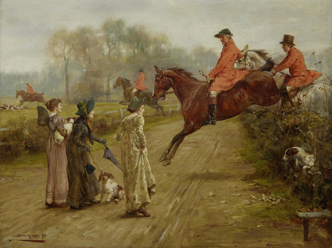 Watching the Hunt, 1895 af George Goodwin Kilburne