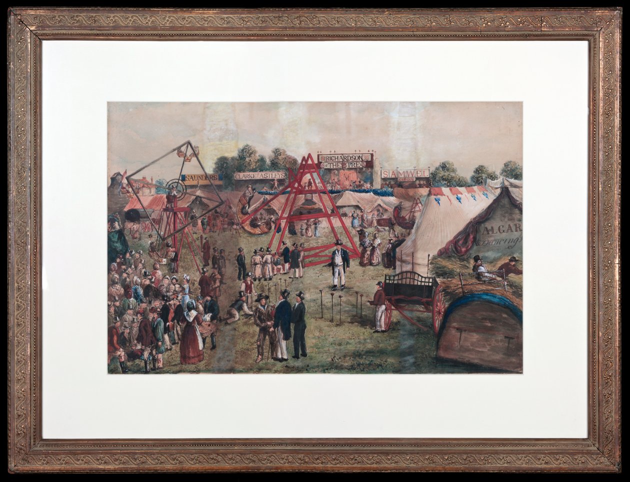 Croydon Fair, 1833 (farvet farveblyant) af George Hawkins