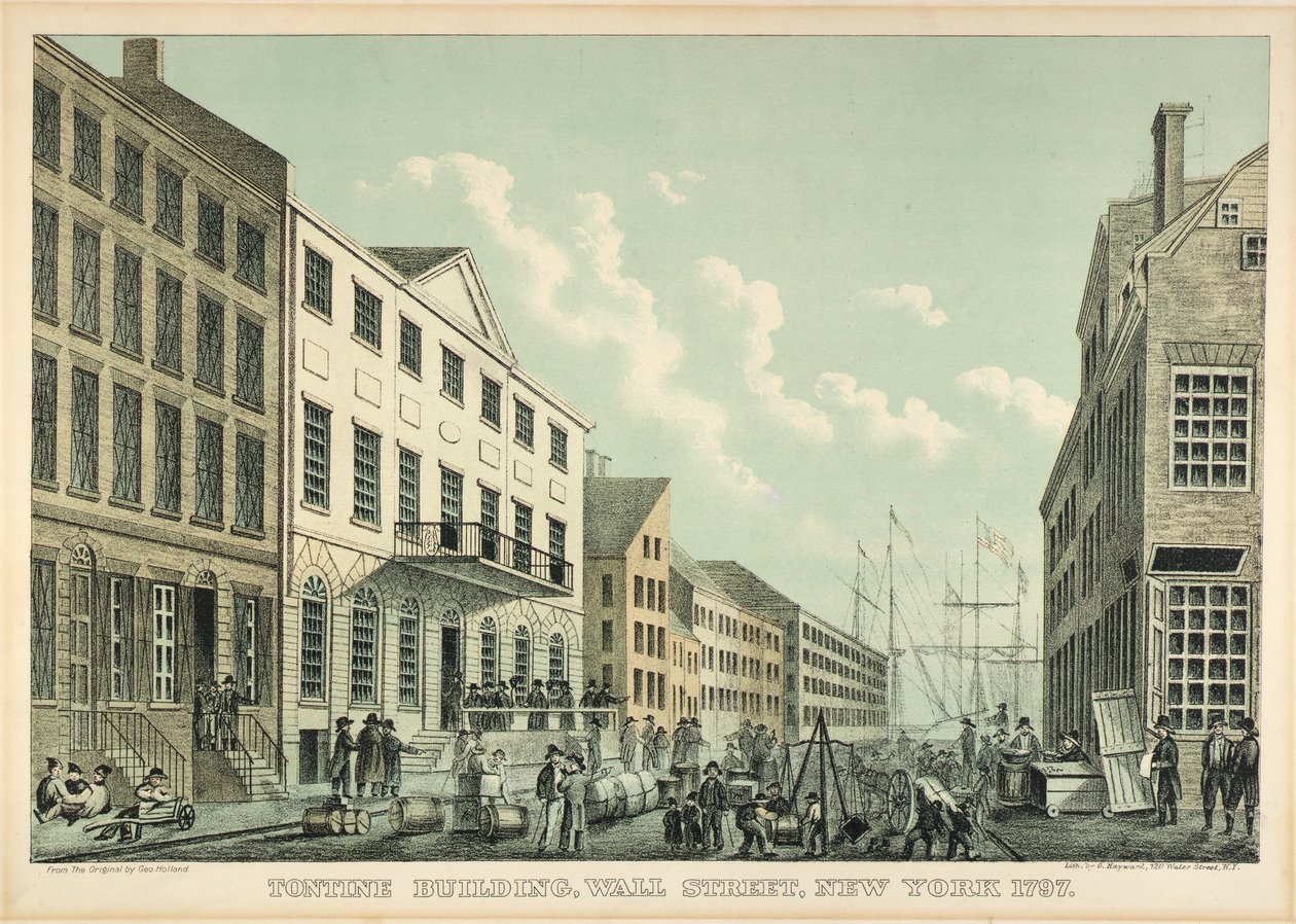 Tontine Building, Wall Street, N.Y., 1797 af George Hayward