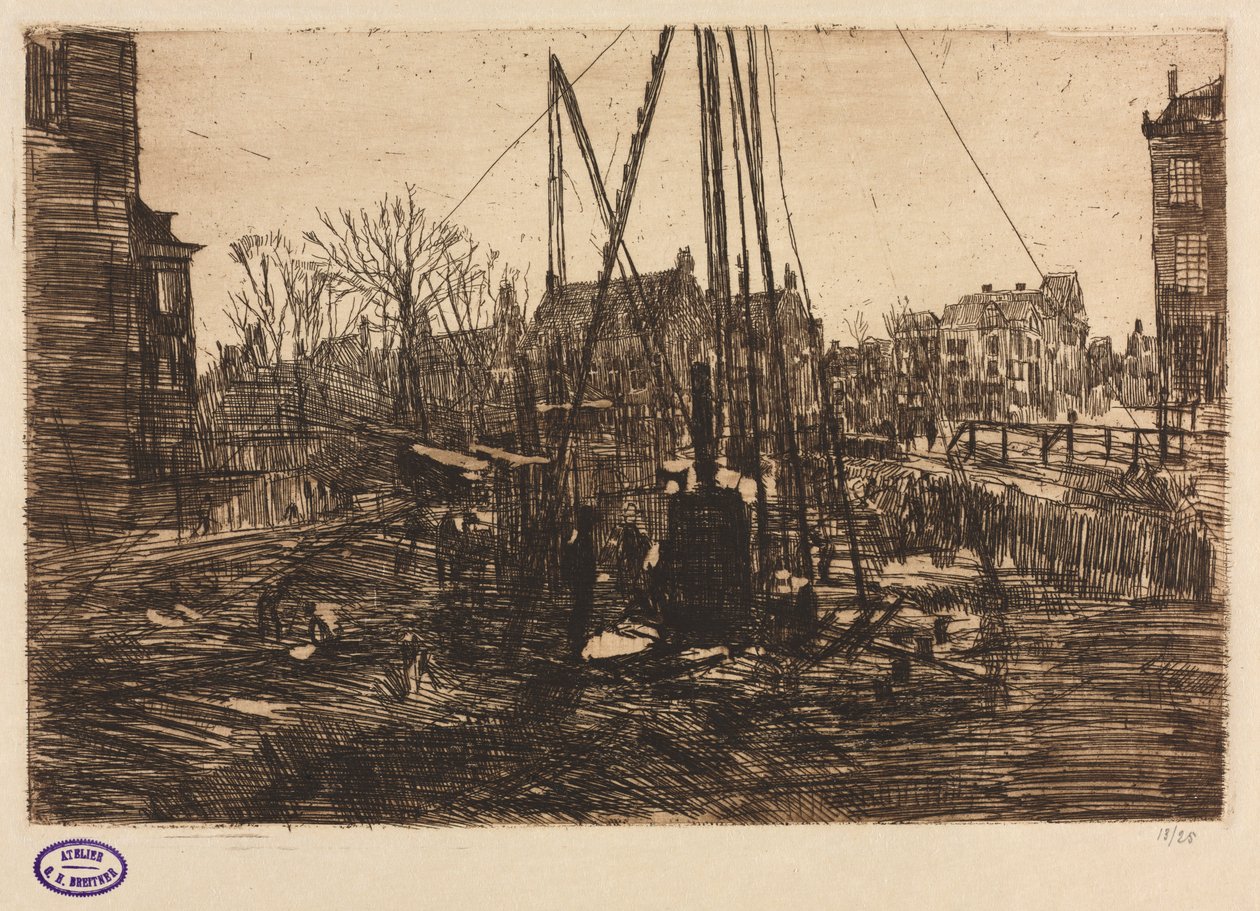 Byggeplads, Amsterdam af George Hendrik Breitner