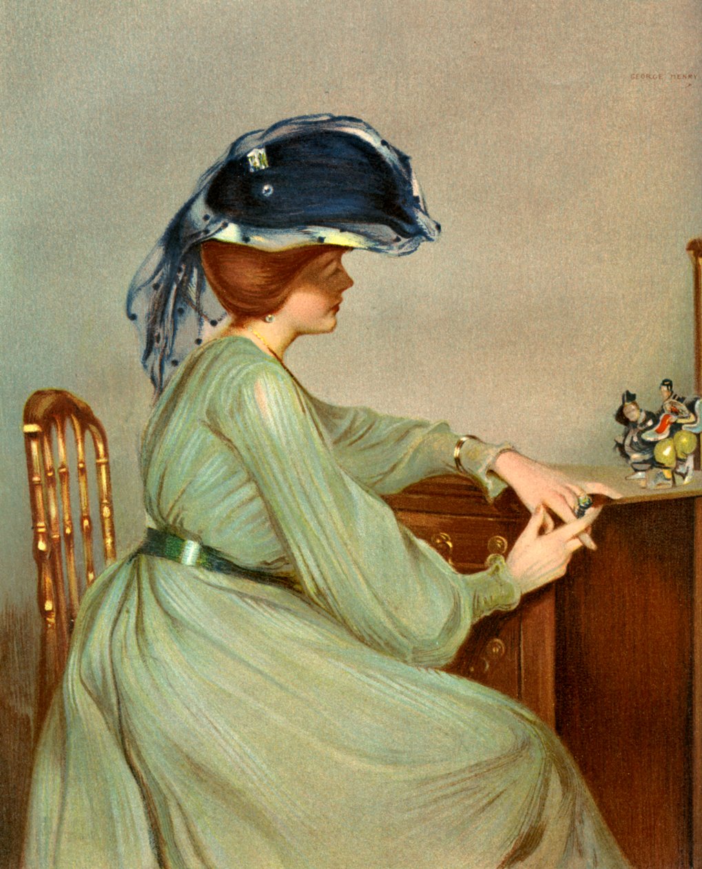 Det blå slør, 1904. af George Henry