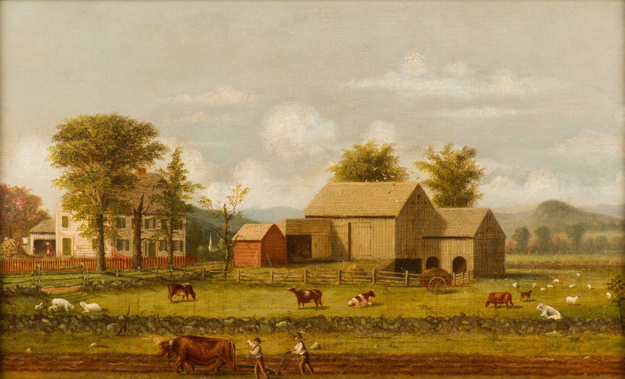 Sommerlandskab på gården af George Henry Durrie