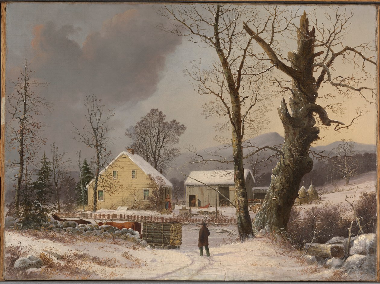 Vinterlandskab af George Henry Durrie