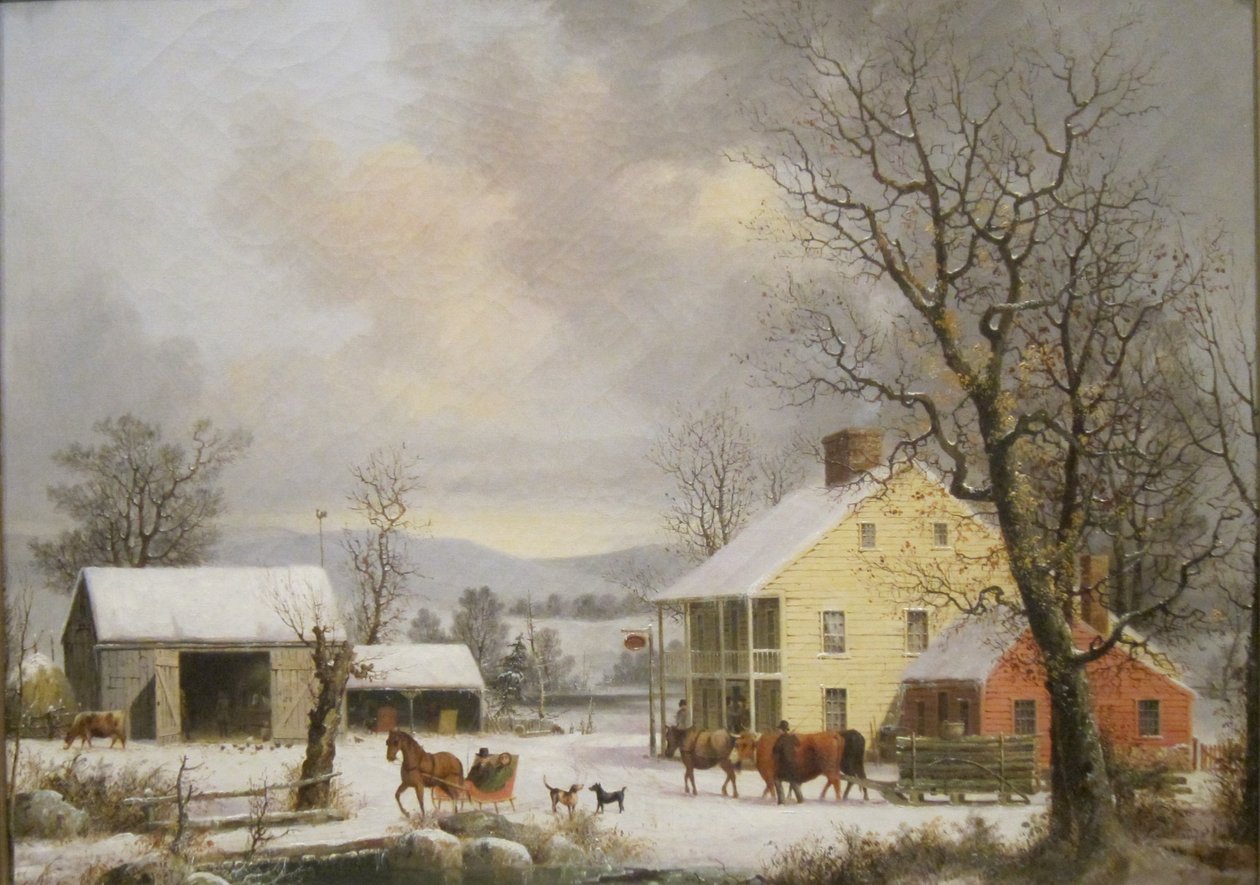 Vinter på landet (1857) af George Henry Durrie
