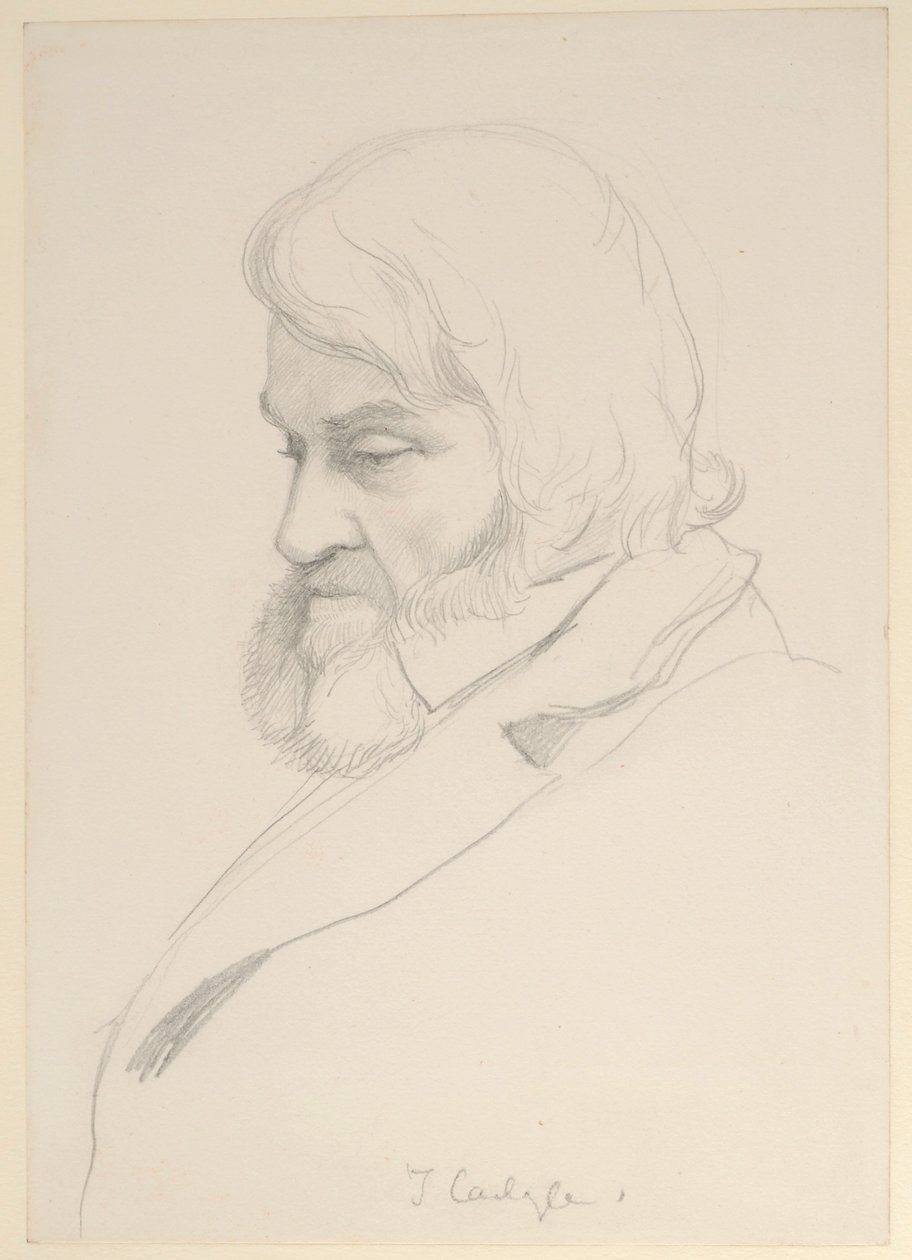Portræt af Thomas Carlyle, ca. 1875 af George Howard