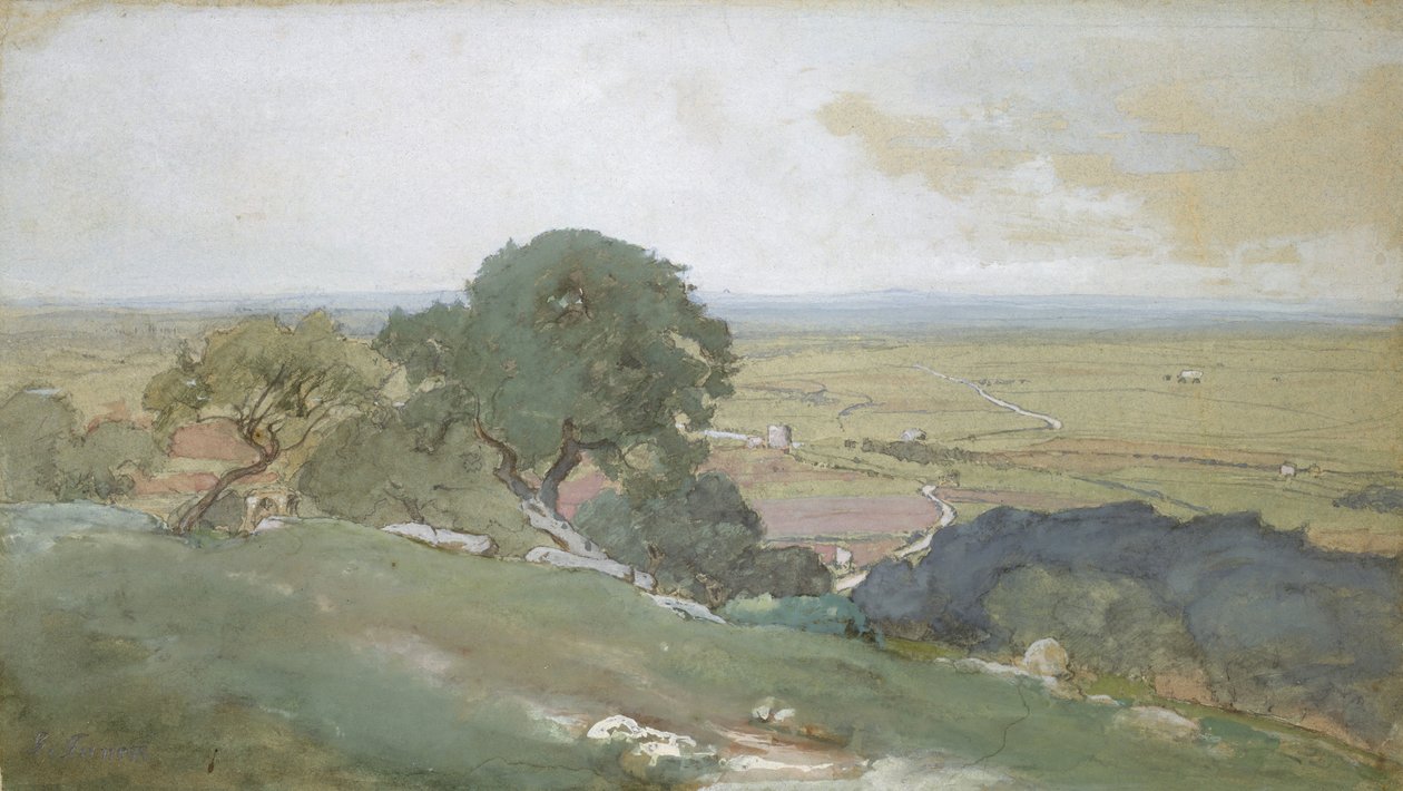 Oliventræer i Tivoli, 1873. af George Inness