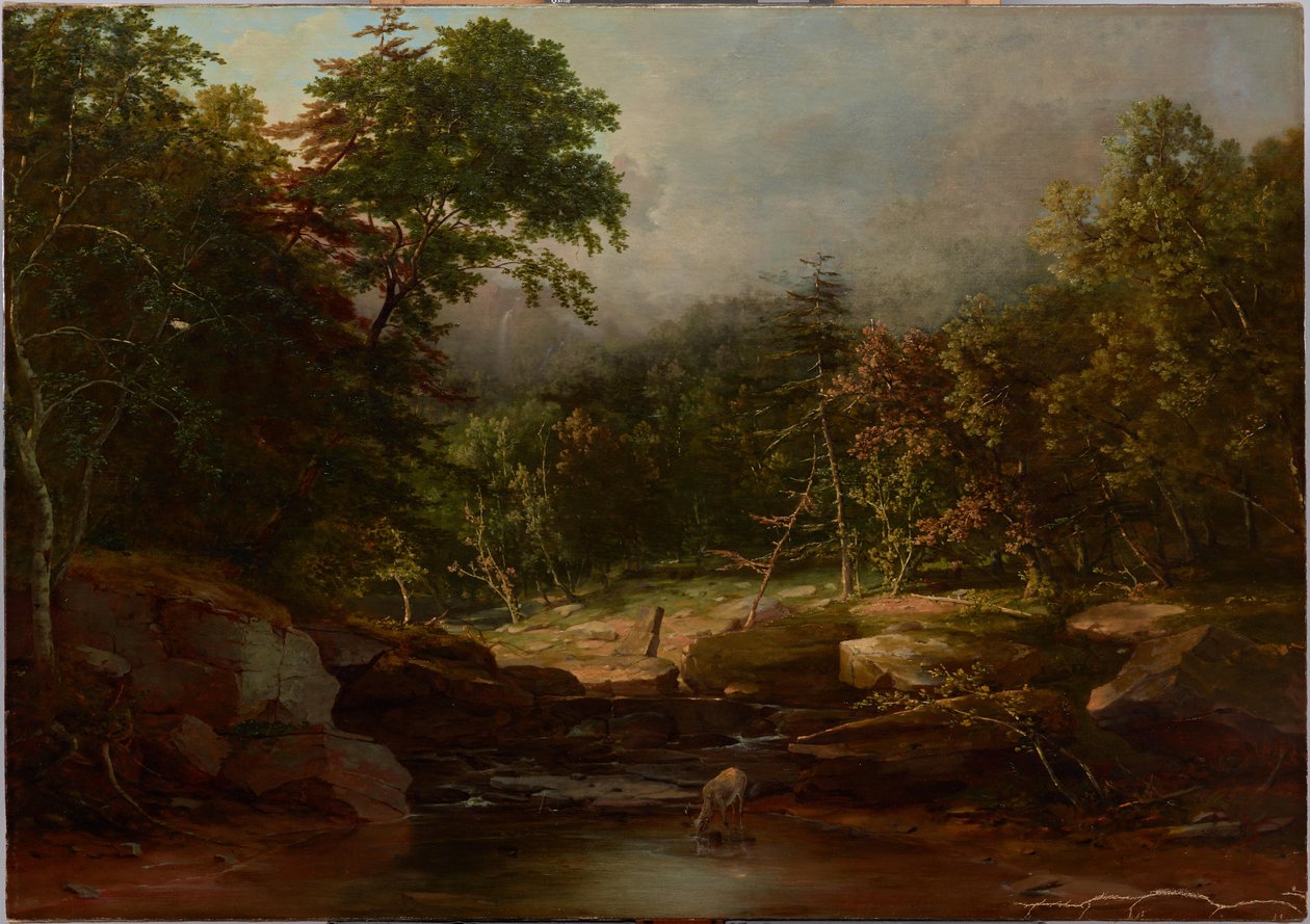 Vandløb i bjergene af George Inness