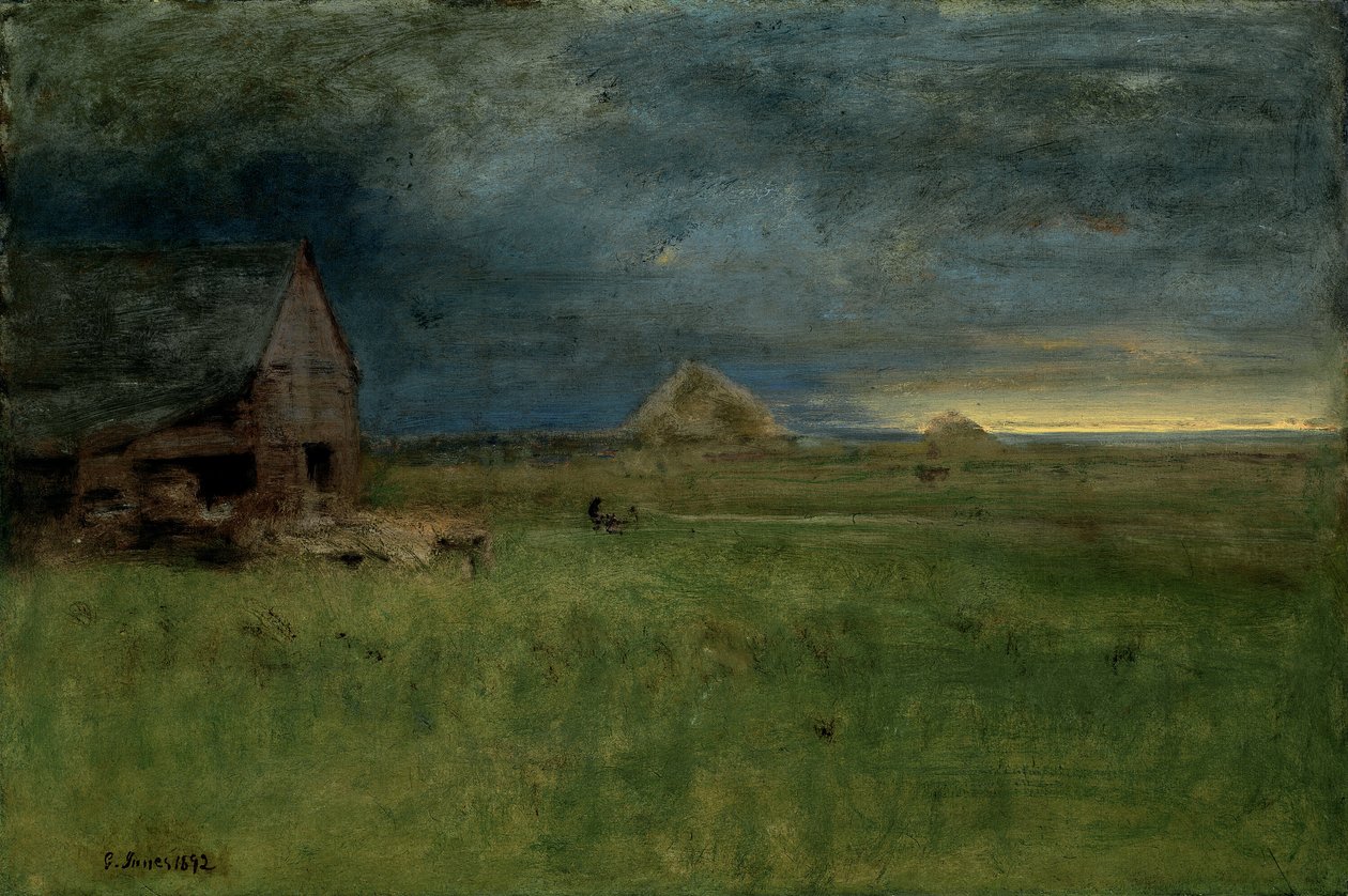 The Lonely Farm, Nantucket, 1892. af George Inness