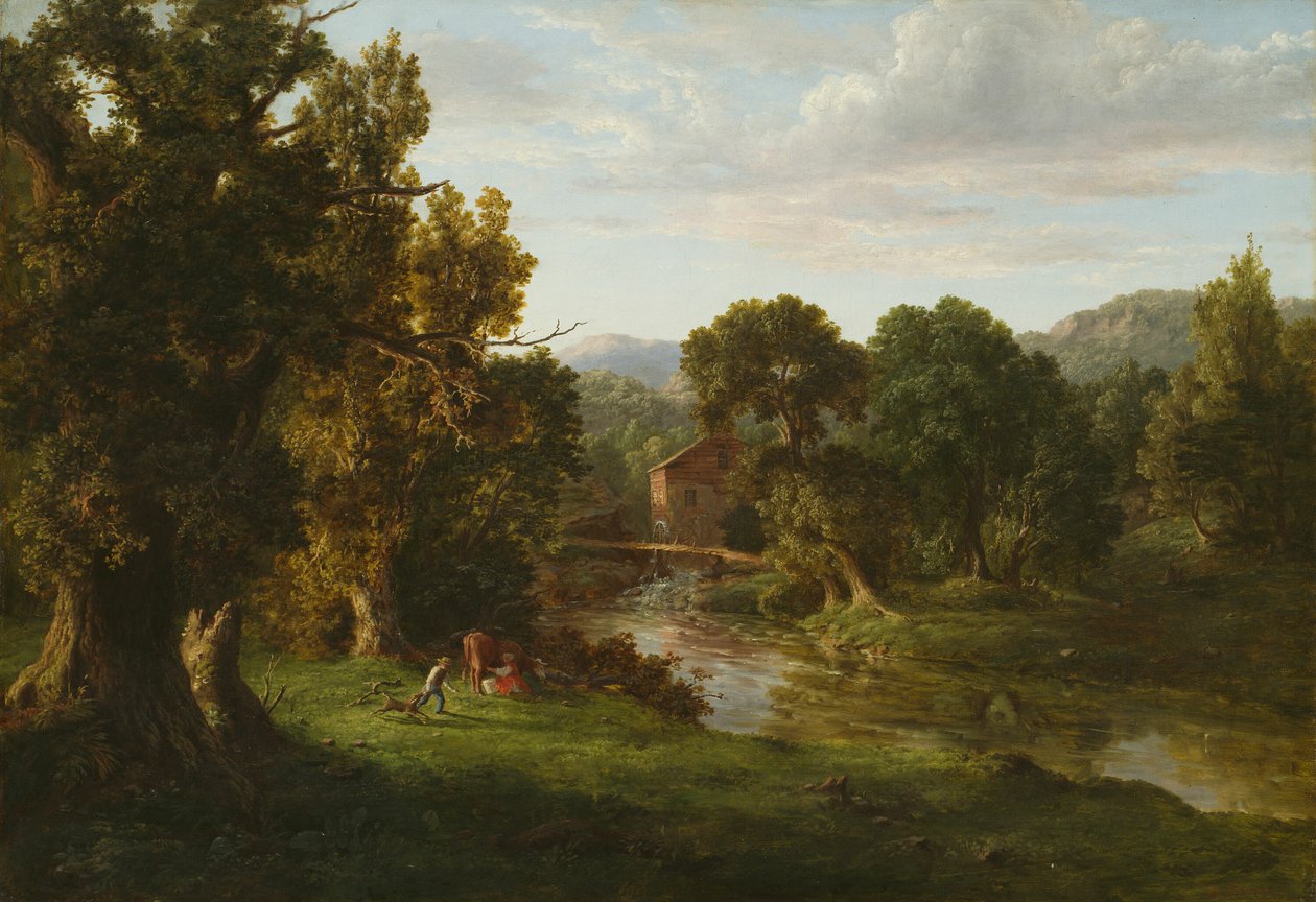 Den gamle mølle af George Inness