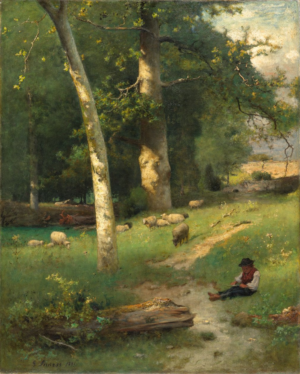 Under Greenwood, 1881 af George Jnr. Inness