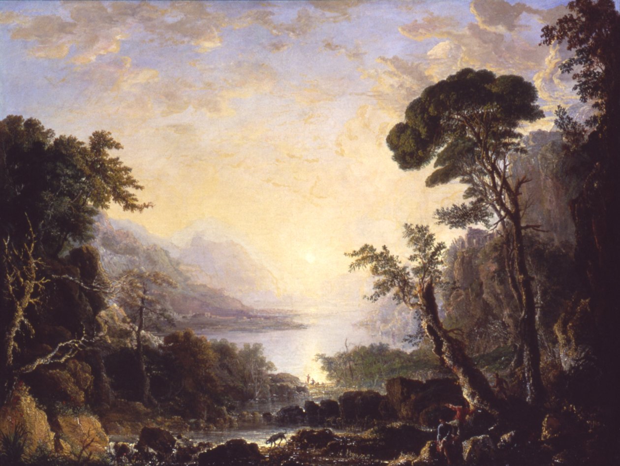 Komposition, italiensk landskab, 1846. af George Loring Brown