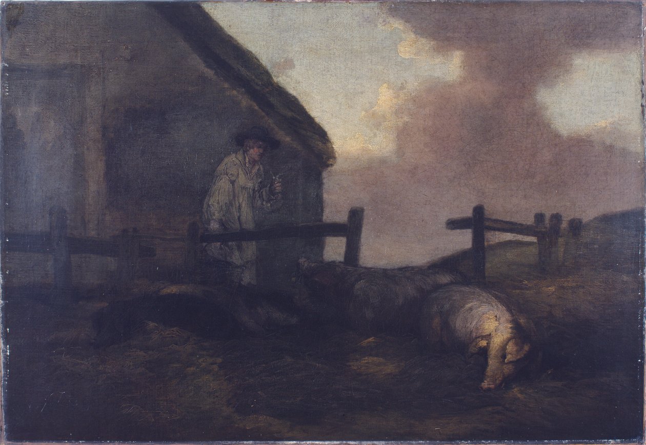 Svinehold (olie på lærred) af George Morland