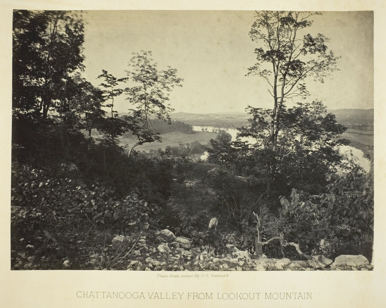 Chattanooga-dalen fra Lookout Mountain af George N. Barnard