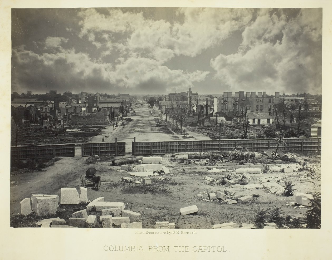 Columbia fra Capitol, 1866. af George N. Barnard