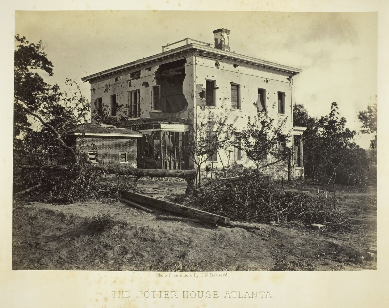 The Potter House Atlanta, 1864. af George N. Barnard