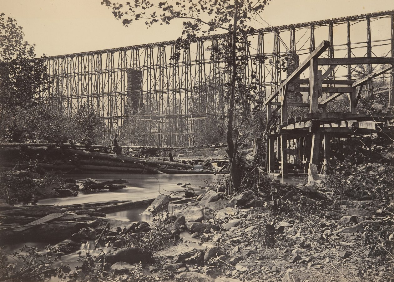 Trestle Bridge ved Whiteside, 1860