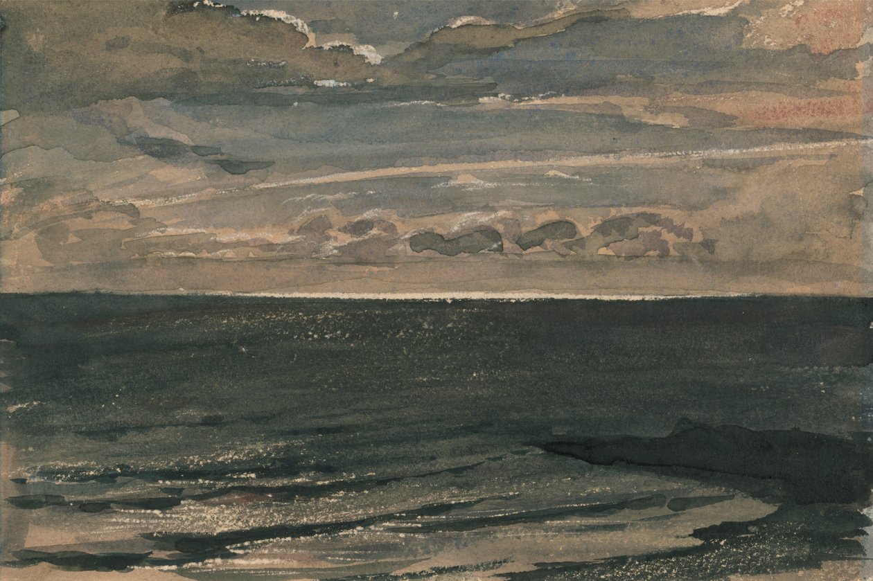 Måneskin over havet, Broadstairs af George Richmond