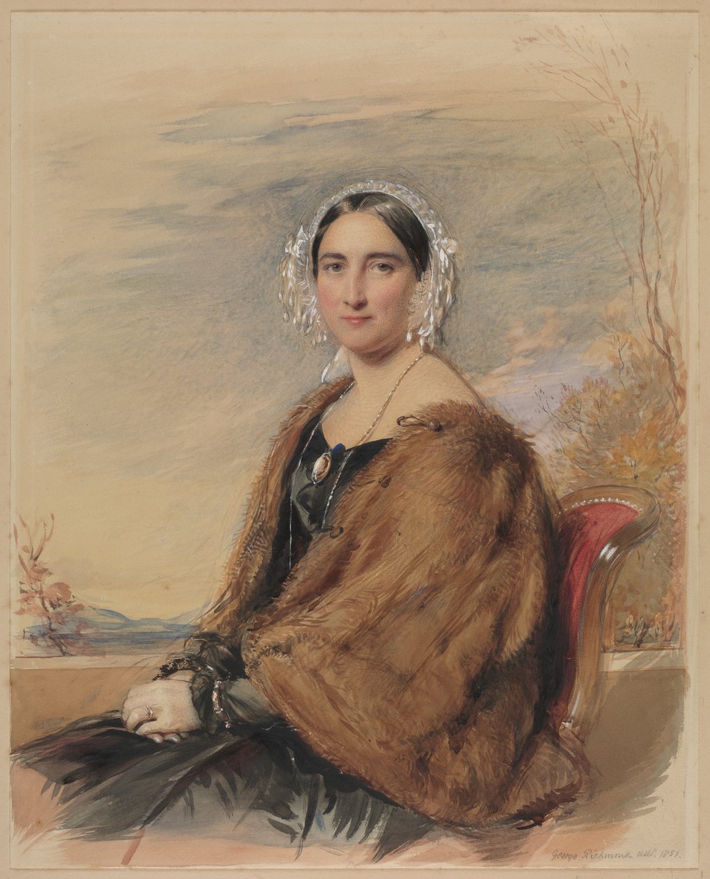 Portræt af en kvinde af George Richmond