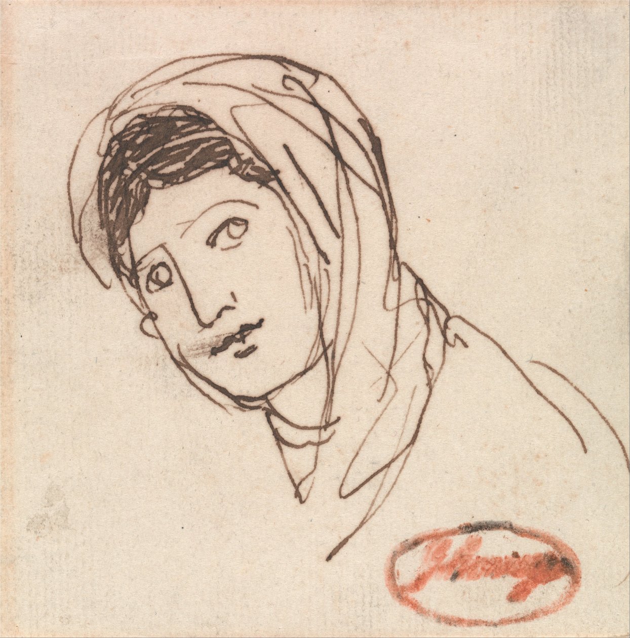 Et kvindeligt hoved af George Romney