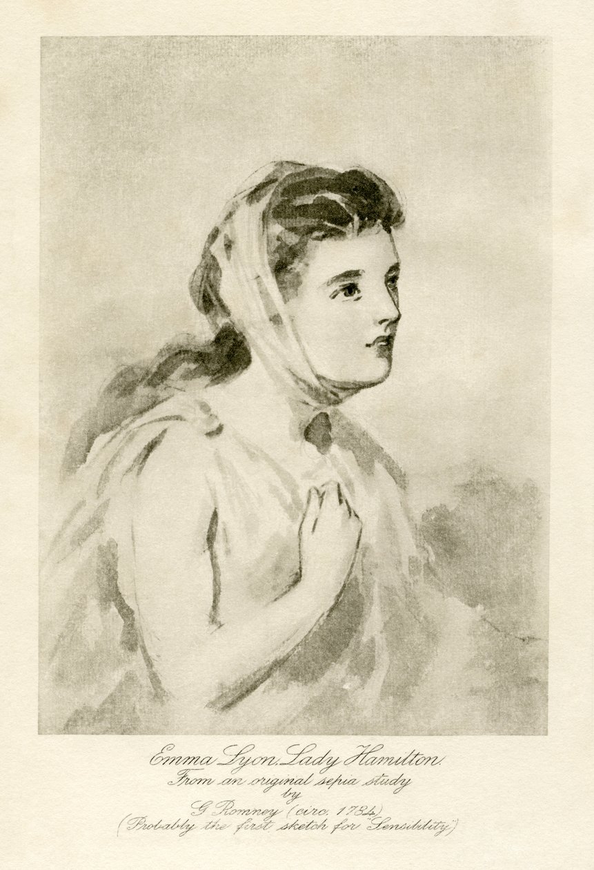Emma Lady Hamilton af George Romney