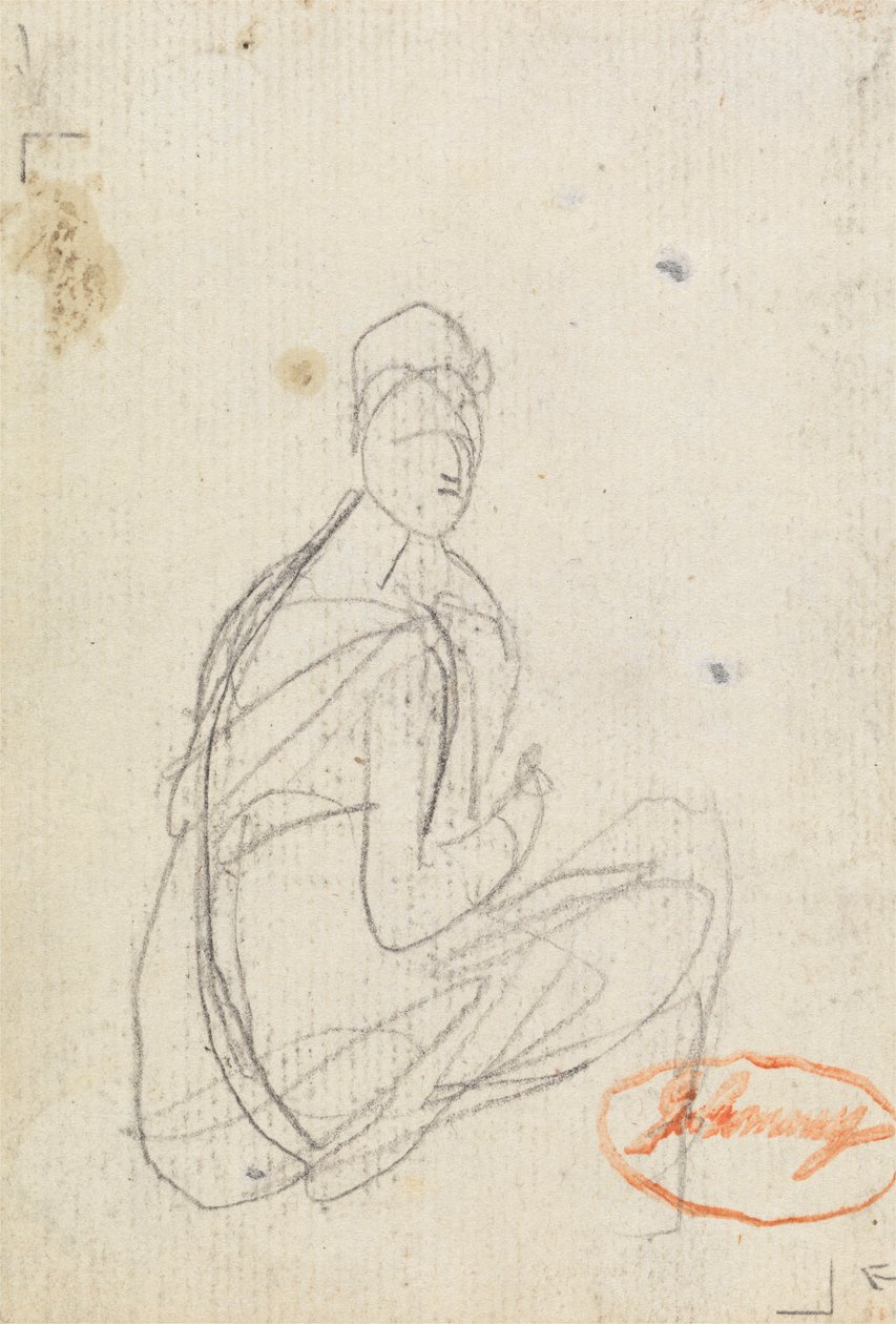 Figurstudie af en kvinde af George Romney