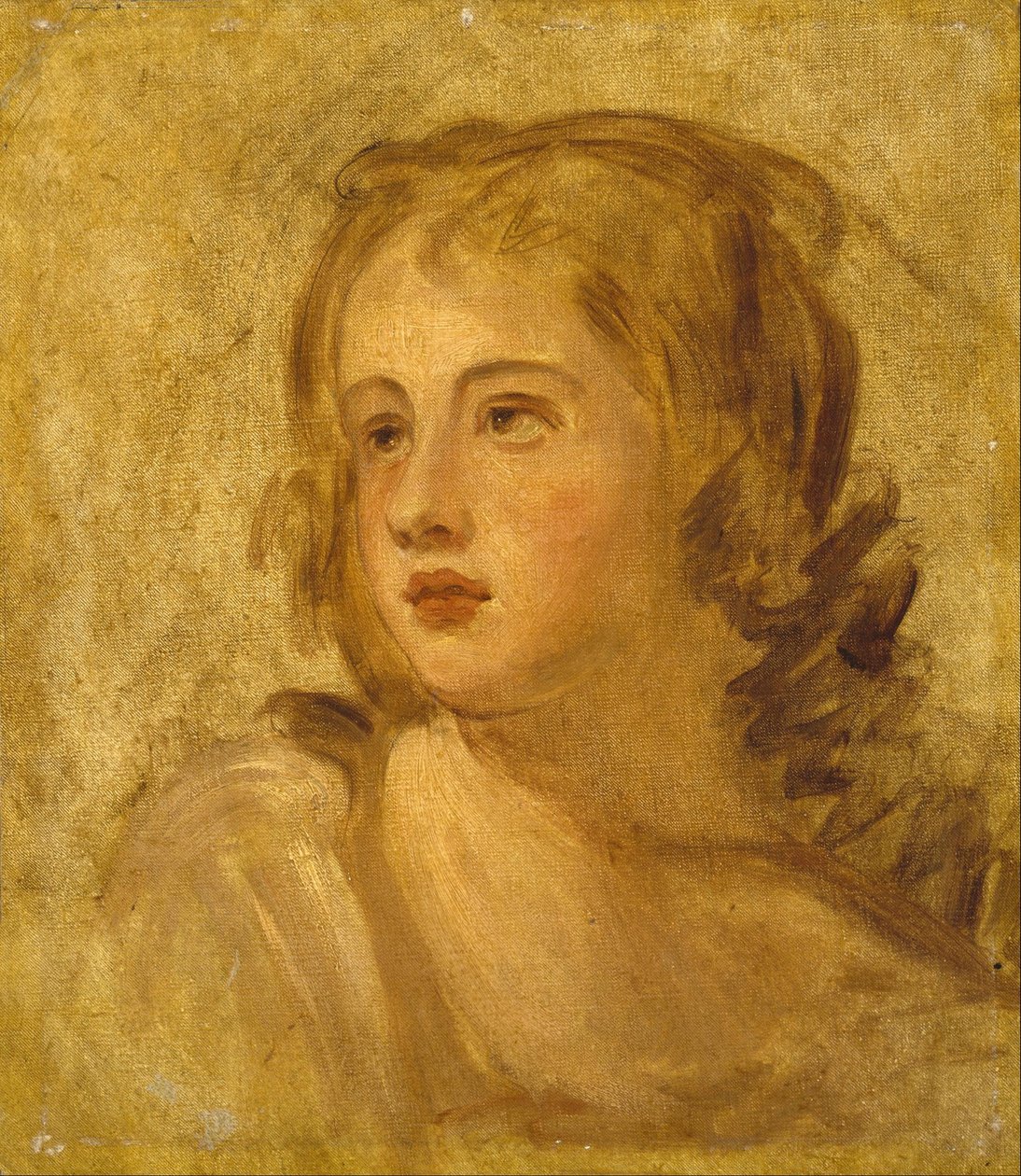 Hovedet af en kvinde af George Romney