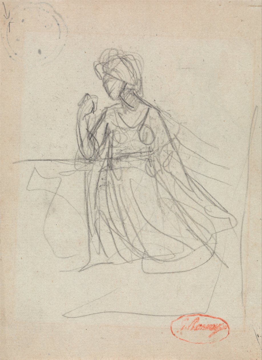 Knælende kvinde af George Romney