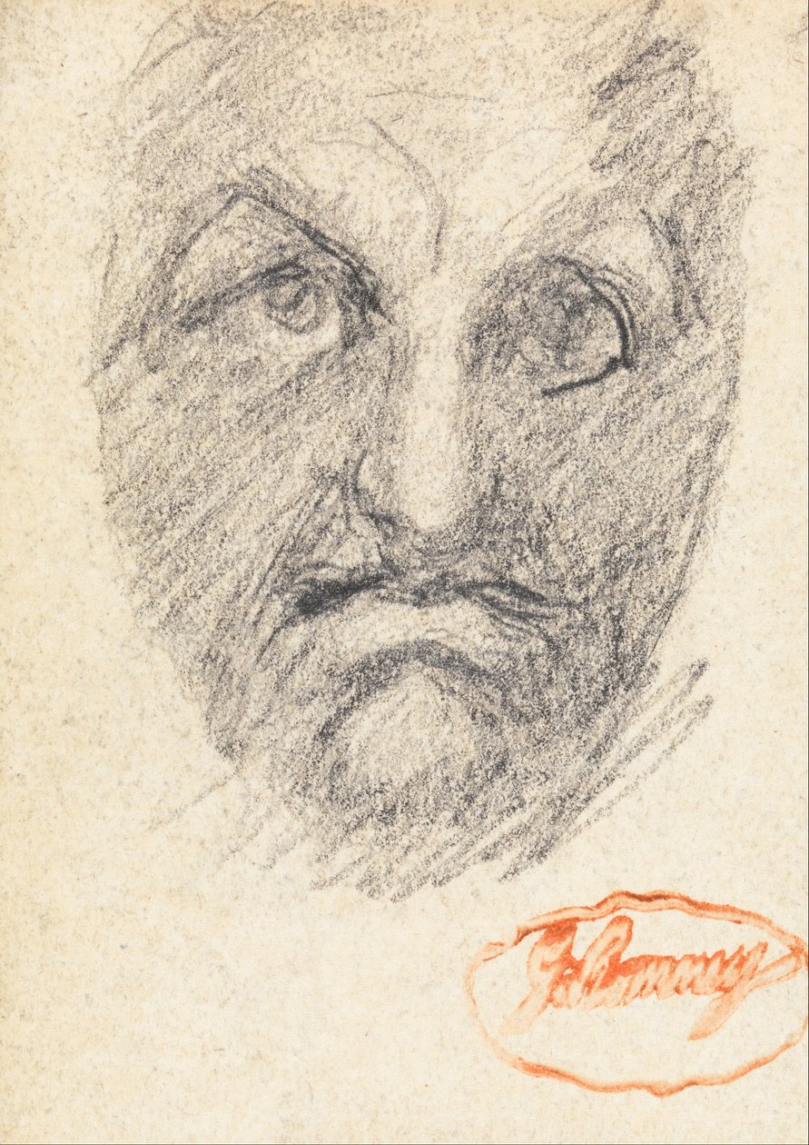 Mandligt hoved 1 af George Romney