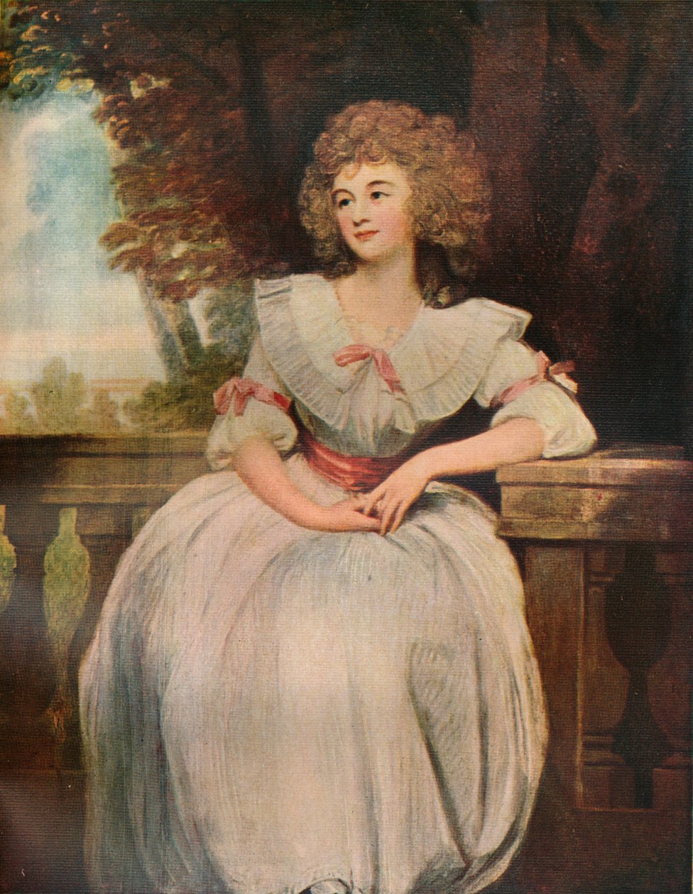 Mrs Mark Currie, 1789. af George Romney