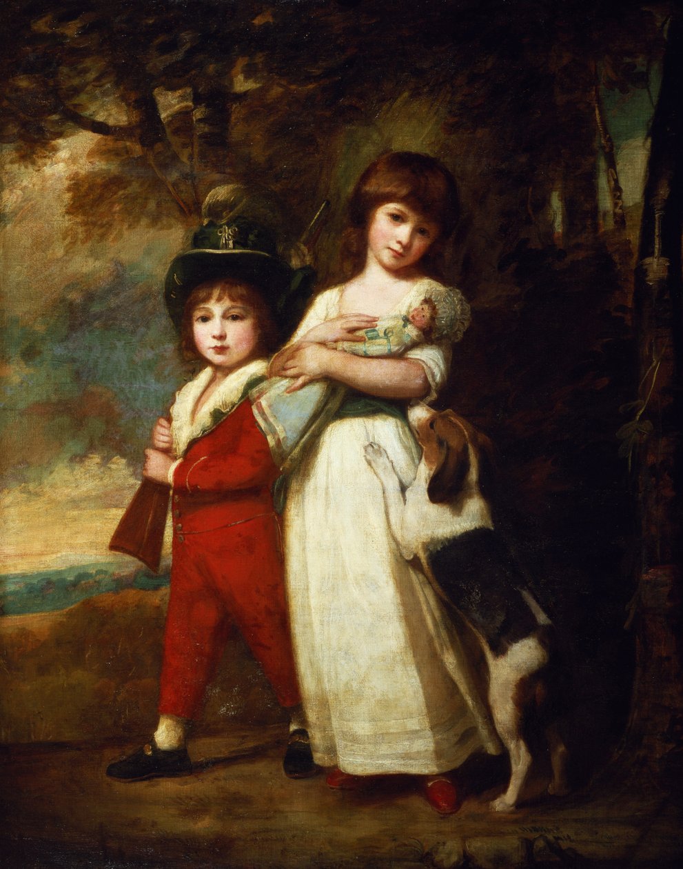 Portræt af Vernon børnene af George Romney