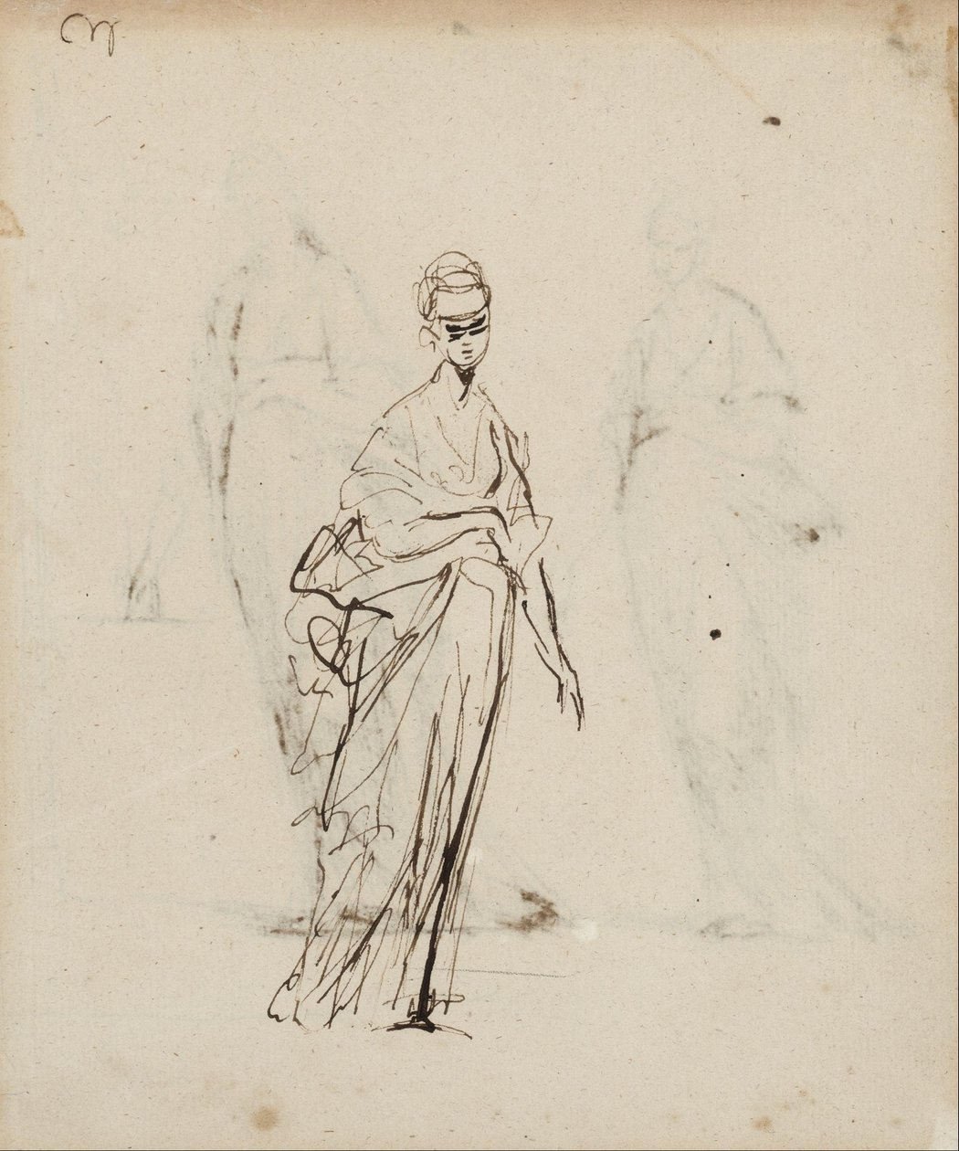 En enkelt kvindefigur af George Romney