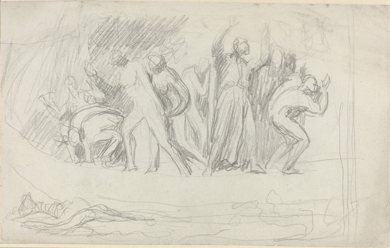 Studie til "The Deluge" af George Romney