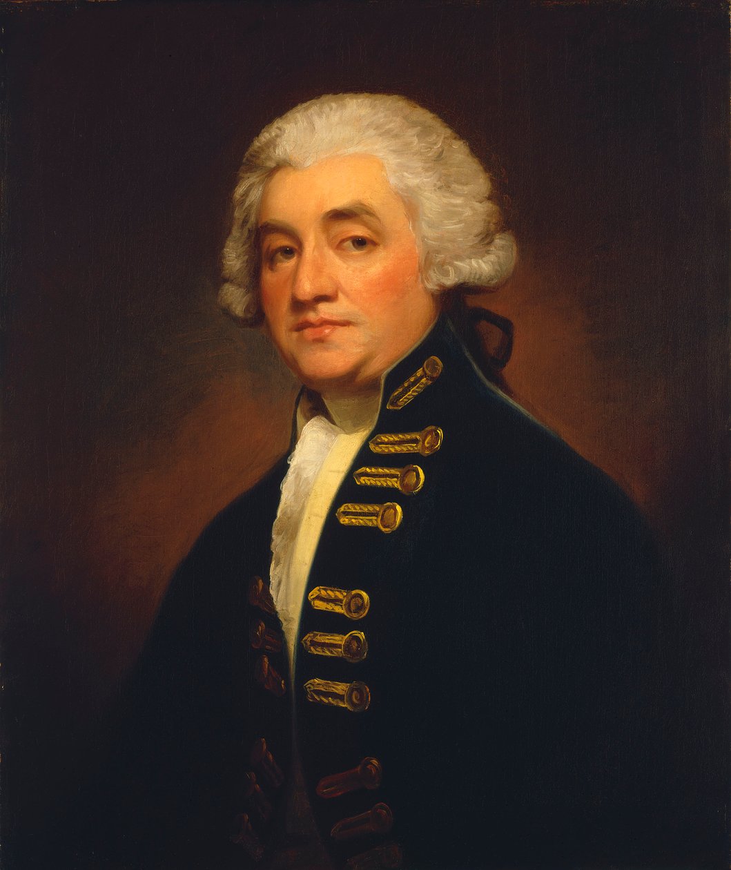 Viceadmiral Sir Joshua Rowley (1734-1790) af George Romney