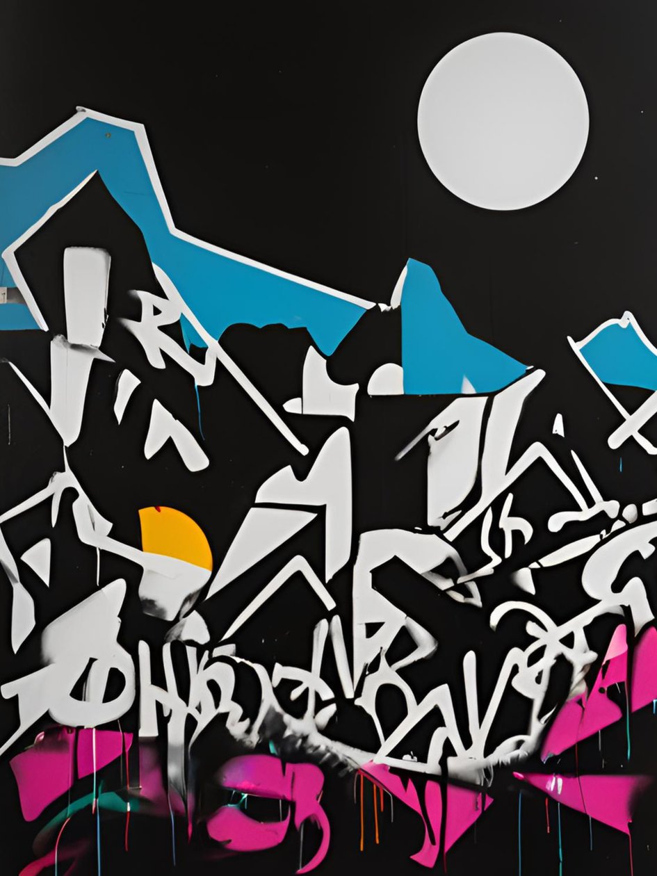 Moonlit Metropolis, 21. århundrede (maleri) af George Rosaly