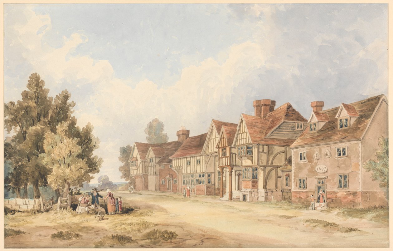 Landsbyen Chiddingstone, Kent af George Shepheard