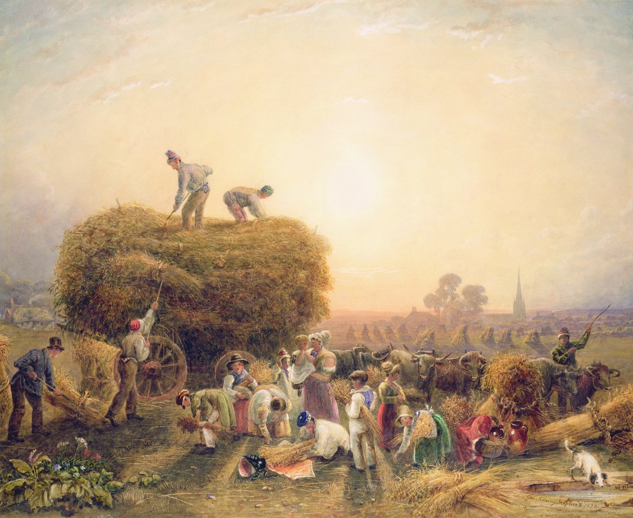 Høslæt, 1832 (wc på papir) af George Shepherd