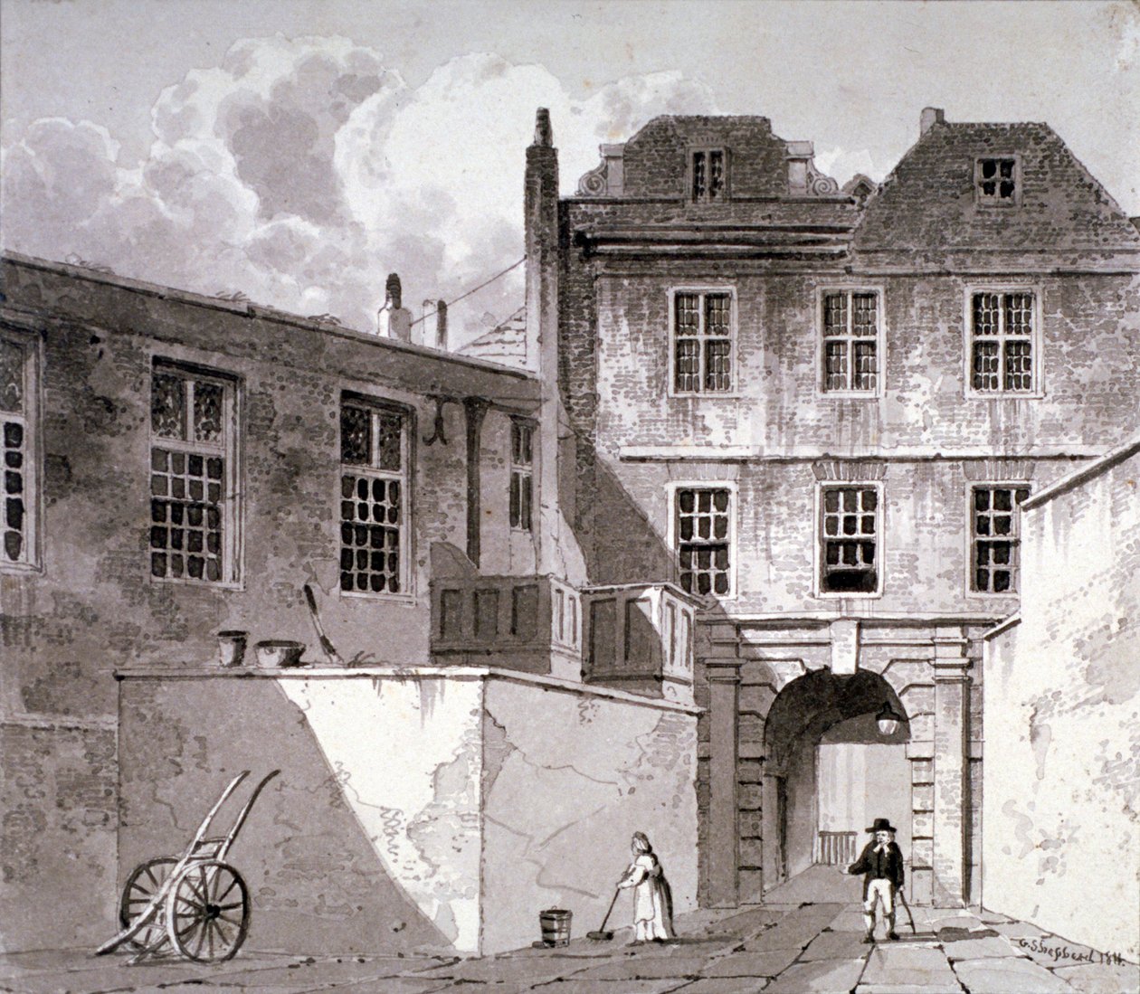 Shaftesbury House, Aldersgate Street, London, 1811 af George Shepherd