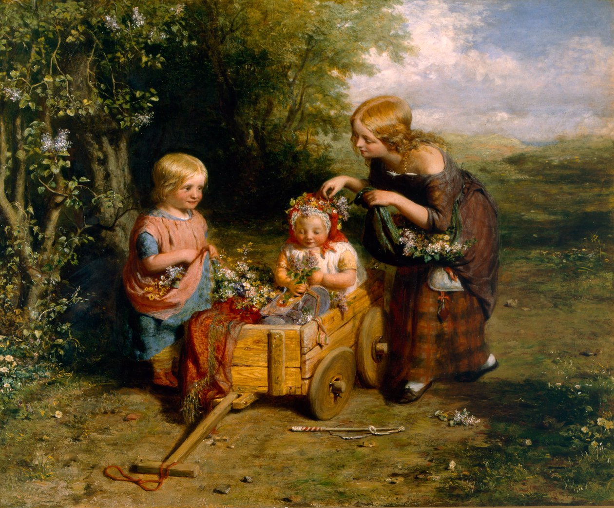Forårsblomster, 1851. af George Smith