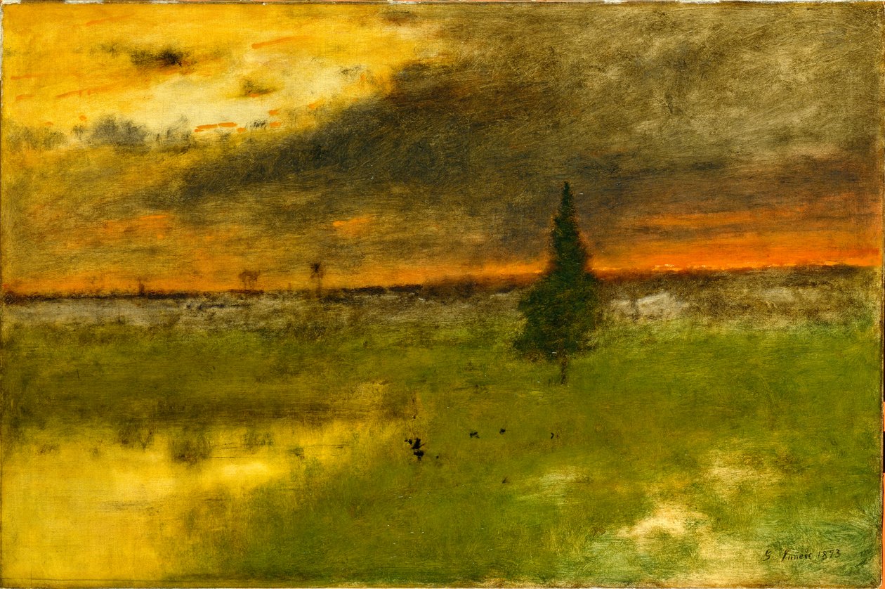 Den ensomme fyrretræ af George Snr. Inness