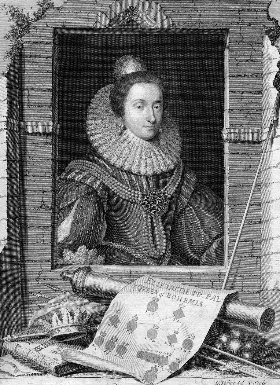 Elizabeth af Bøhmen, c1700-1750. af George Vertue