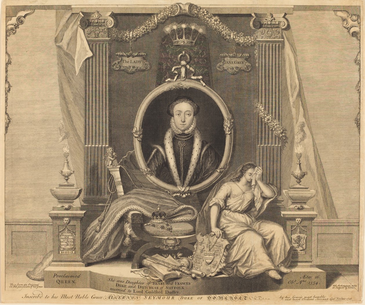 Lady Jane Gray af George Vertue