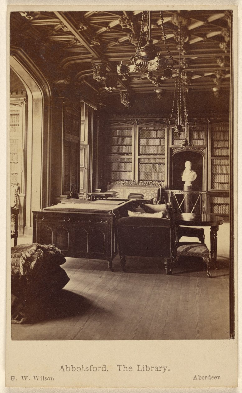 Abbotsford. Biblioteket. af George Washington Wilson