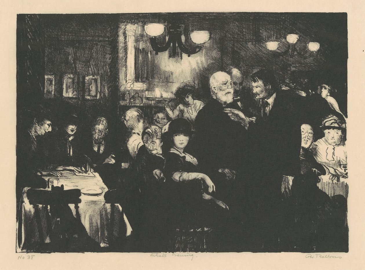 Kunstneraften, 1916. af George Wesley Bellows